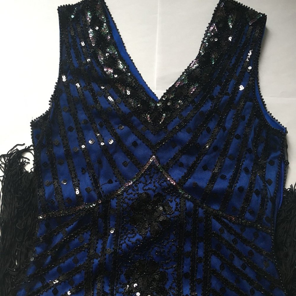 Midnight Blue Flapper-inspired Dress!
